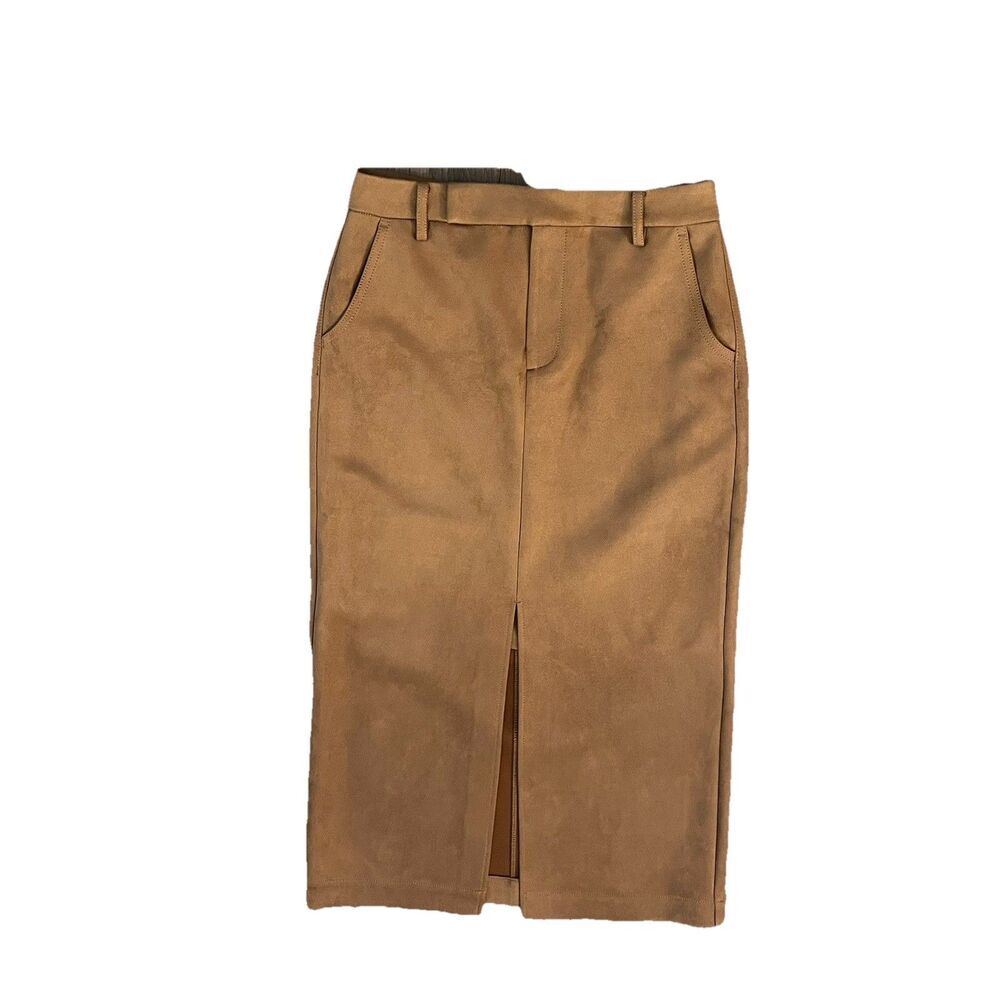 Loft Women’s Maxi Skirt 2 Faux Suede Front Slit